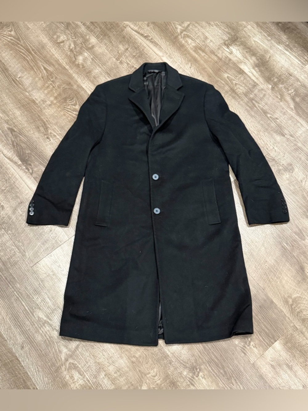 Cardinal of Canada Loro Piana Storm System Wool Overcoat jacket Mens 40S Black